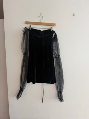 ‼️LAST CHANCE B4 CONSIGNMENT⌛️OFF THE SHOULDER MESH SLEEVES TUBE DRESS XS